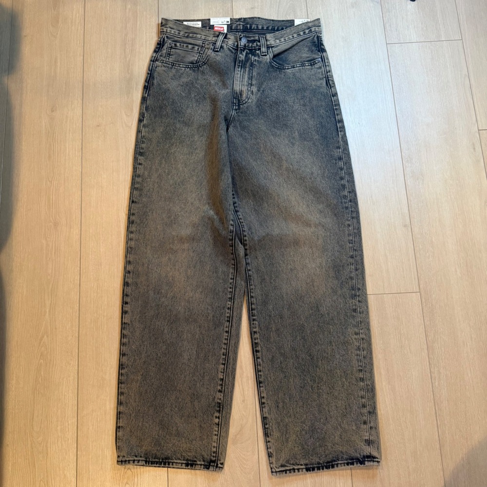 Levi's 578 Baggy Jeans Mens 31x32 Gray Acid Wash Premium Denim
